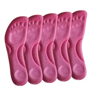 5 Pairs of Constant Temperature Heated Insoles Memory Foam Arch Support Shoe Pads Pink
