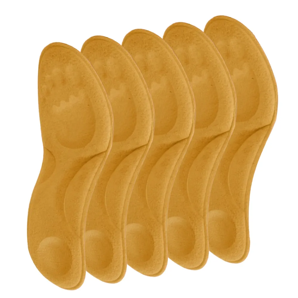 5 Pairs of Constant Temperature Heated Insoles Memory Foam Arch Support Shoe Pads