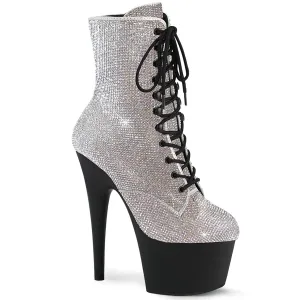 ADORE-1020RS Silver Rhinestones/Black Matte
