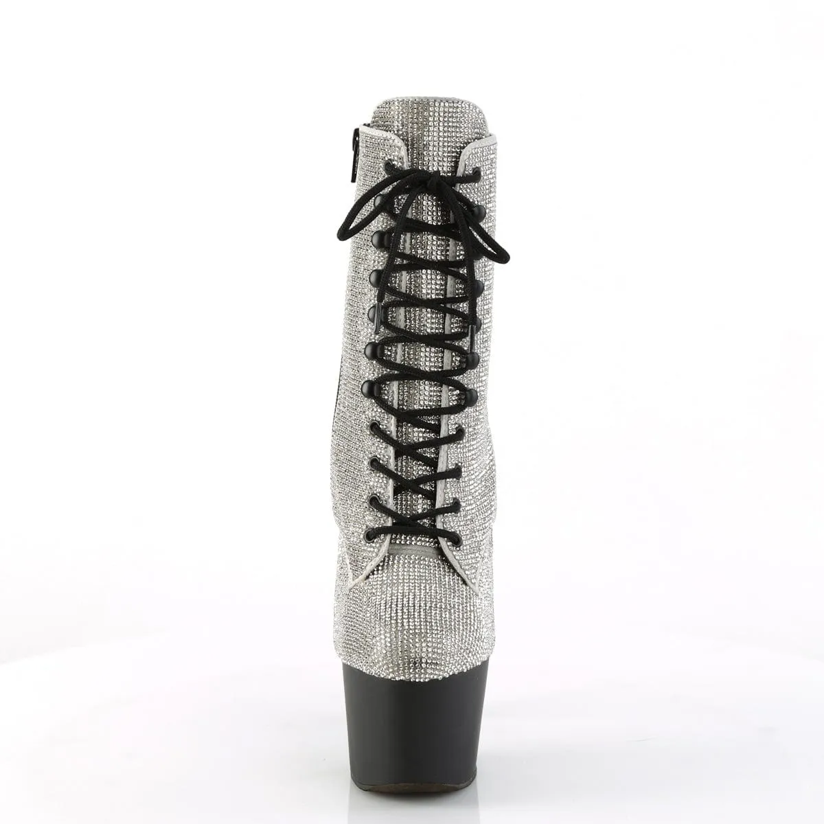ADORE-1020RS Silver Rhinestones/Black Matte