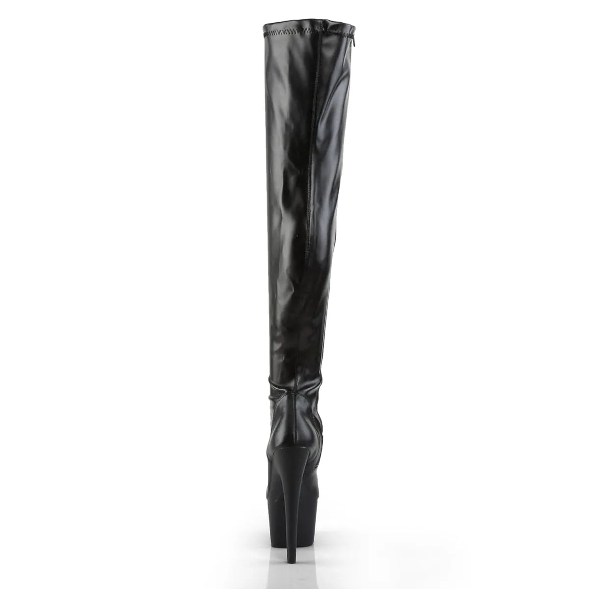 ADORE-3000 Black Stretch Faux Leather/Black Matte