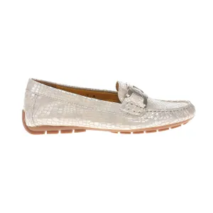 Aiker Metallic Snake Print Slip On Moccasins