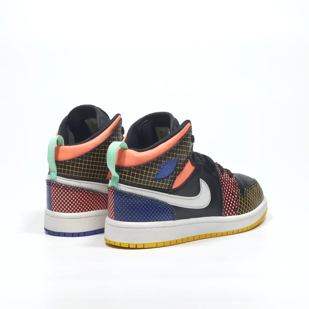 Air Jordan 1 Mid Mmd Sneakers Leather Multicolour Color For Kids