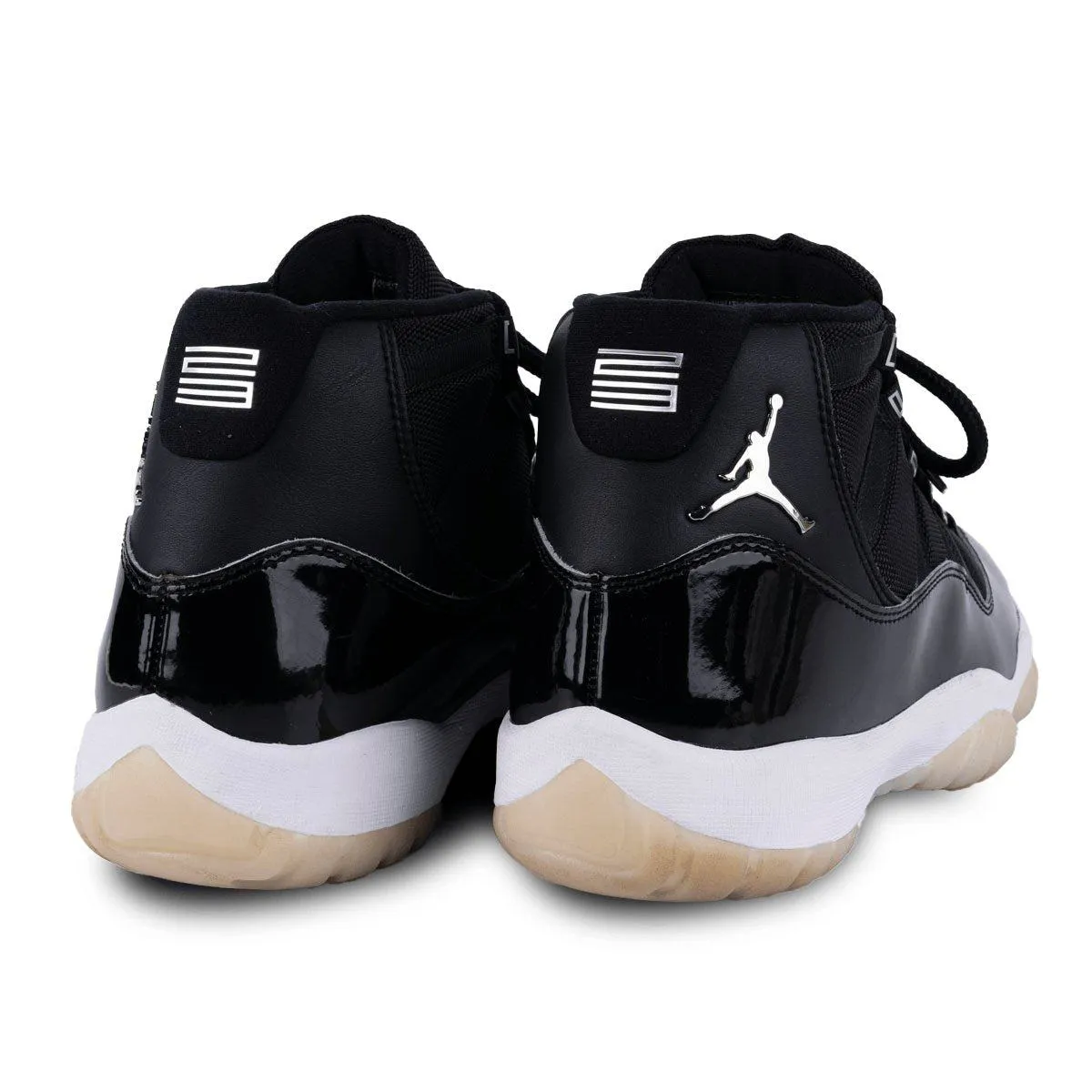 Air Jordan 11 Retro Jubilee 25Th Anniversary High-Top Sneakers Leather Black Colour For Men