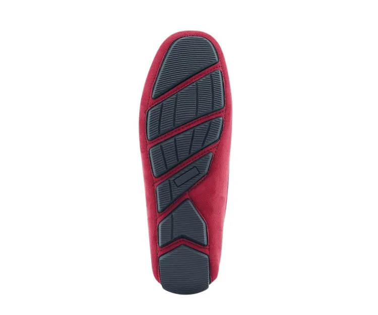 Amali Dyer Men's Driving Moccasins Vegan Crimson Elegance