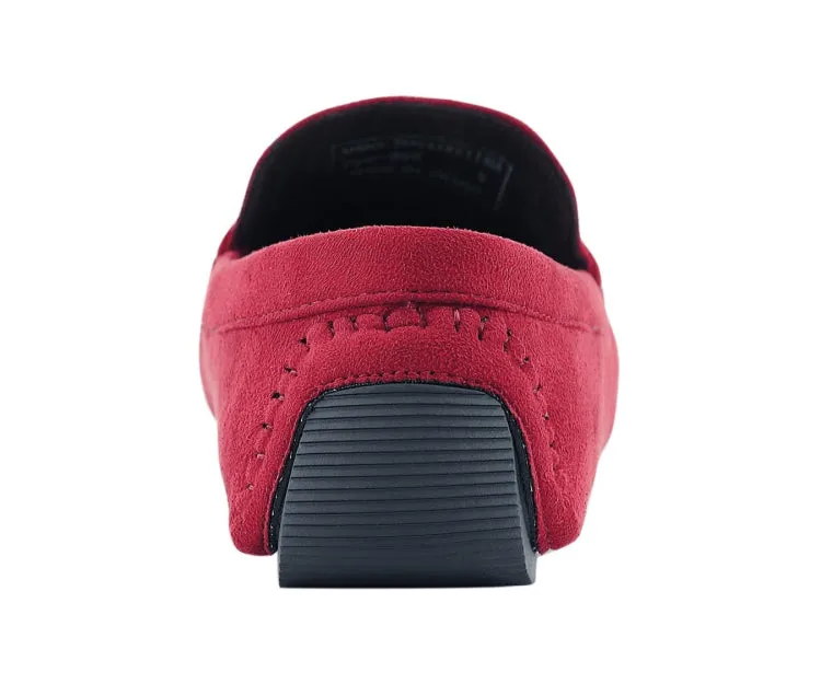 Amali Dyer Men's Driving Moccasins Vegan Crimson Elegance