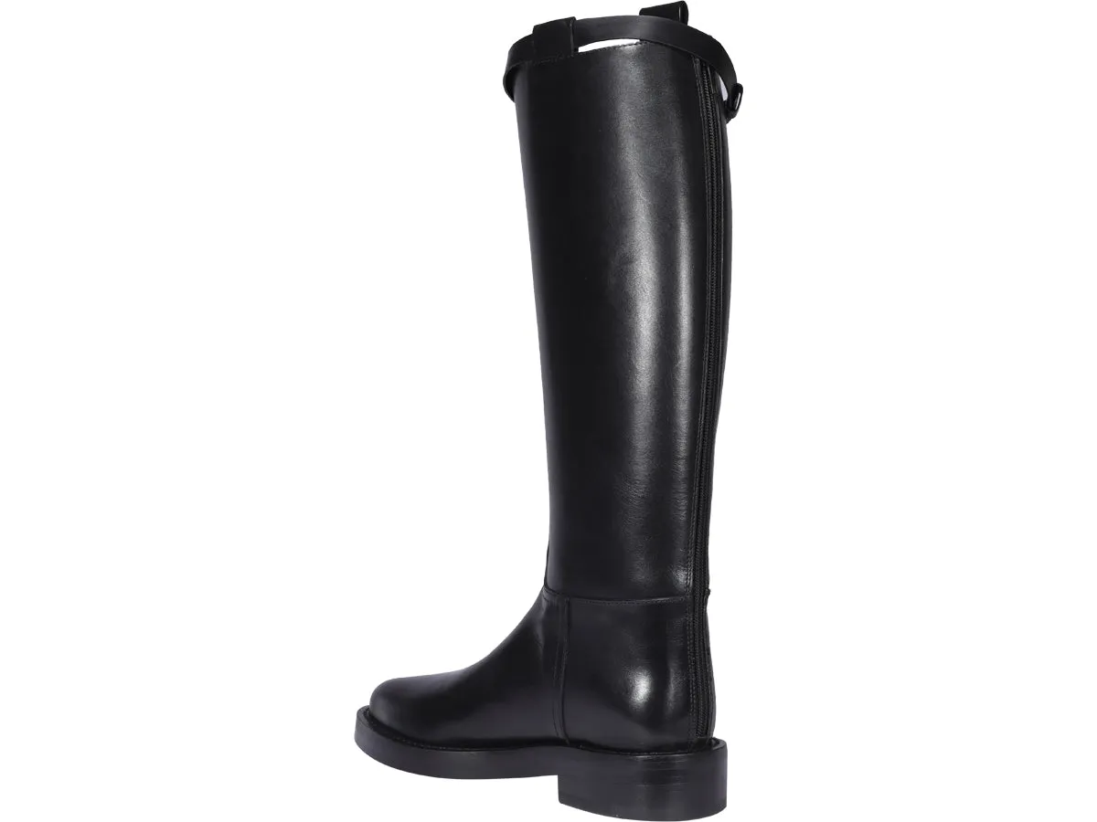 Ann Demeulemeester Bukcle-Detailed Knee-High Boots