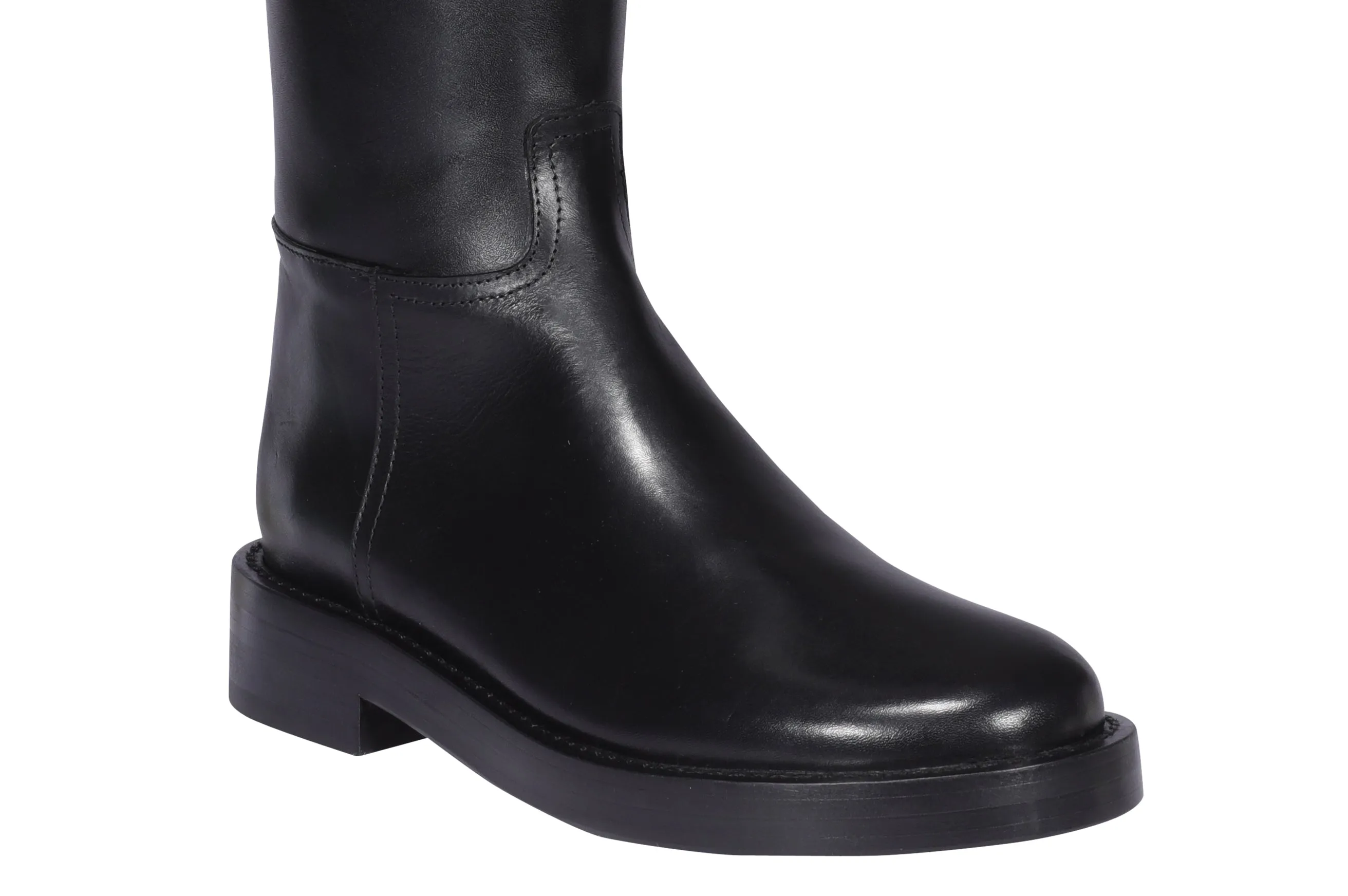 Ann Demeulemeester Bukcle-Detailed Knee-High Boots