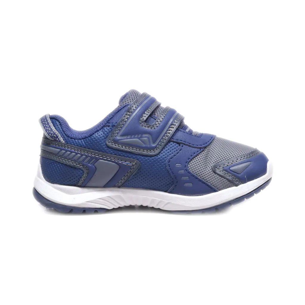 Athletic Two-Strap Sneakers Fabric Blue Colour For Kids