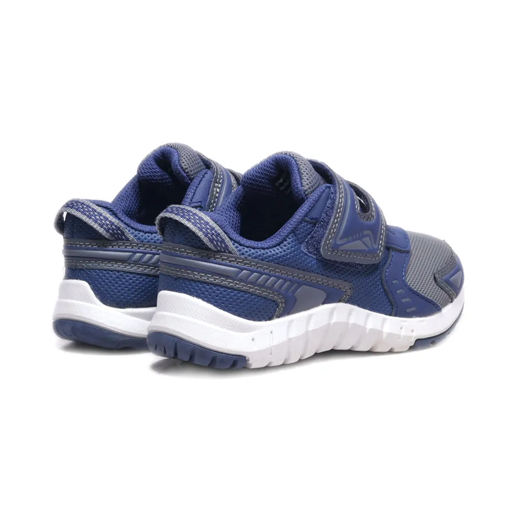 Athletic Two-Strap Sneakers Fabric Blue Colour For Kids