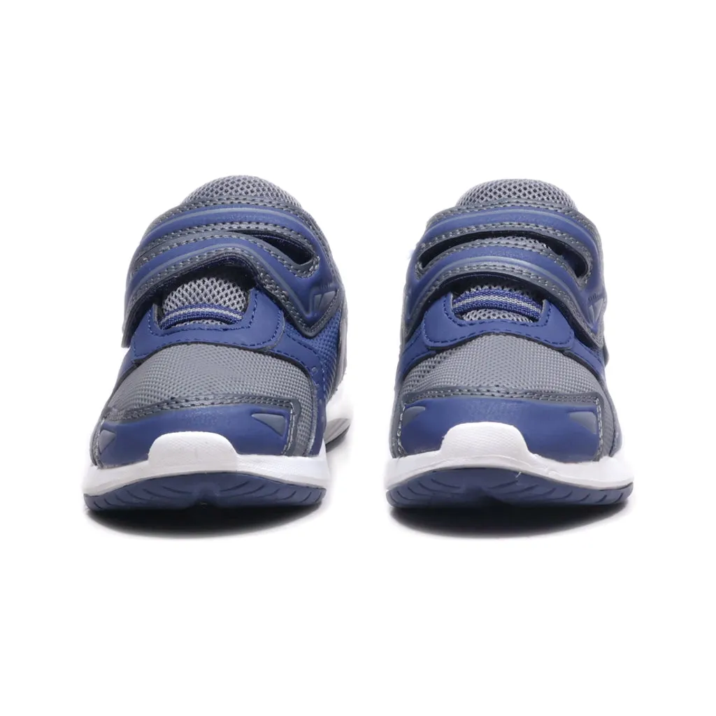 Athletic Two-Strap Sneakers Fabric Blue Colour For Kids