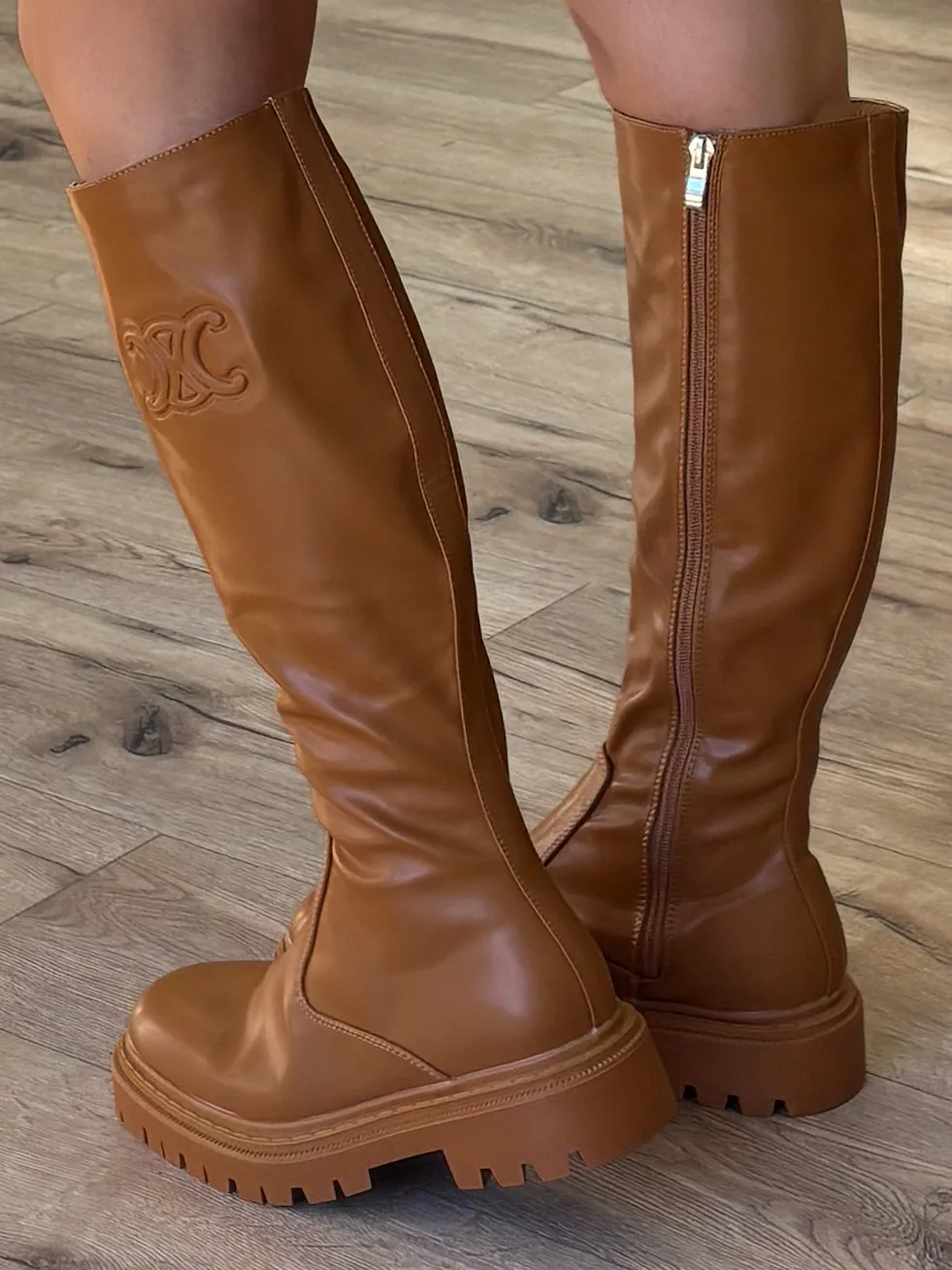 Axel Chunky Platform Boots | Camel