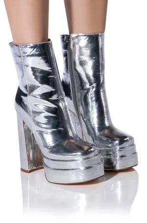 AZALEA WANG MATEO METALLIC SILVER BOOTIE