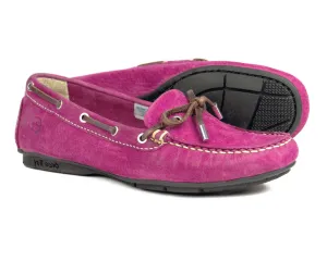 BALLENA Ladies Deep Pink Suede Ladies Summer Loafer by Orca Bay