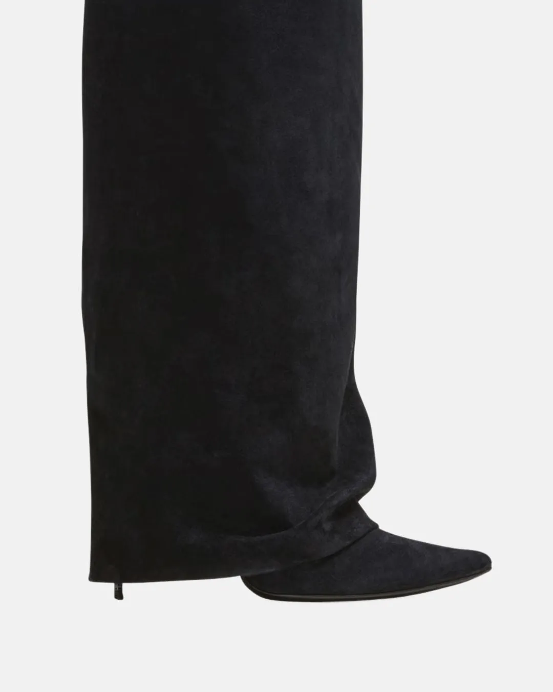 Balmain Ariel Suede Knee-High Boots Black