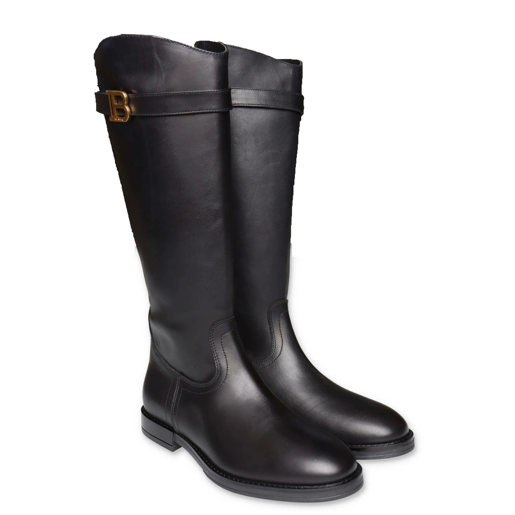Balmain Kids B Buckle Knee-High Boots