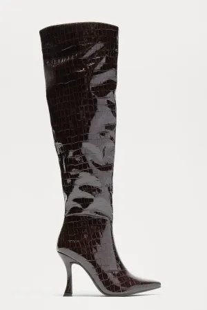 Bardot Knee High Boots - Brown