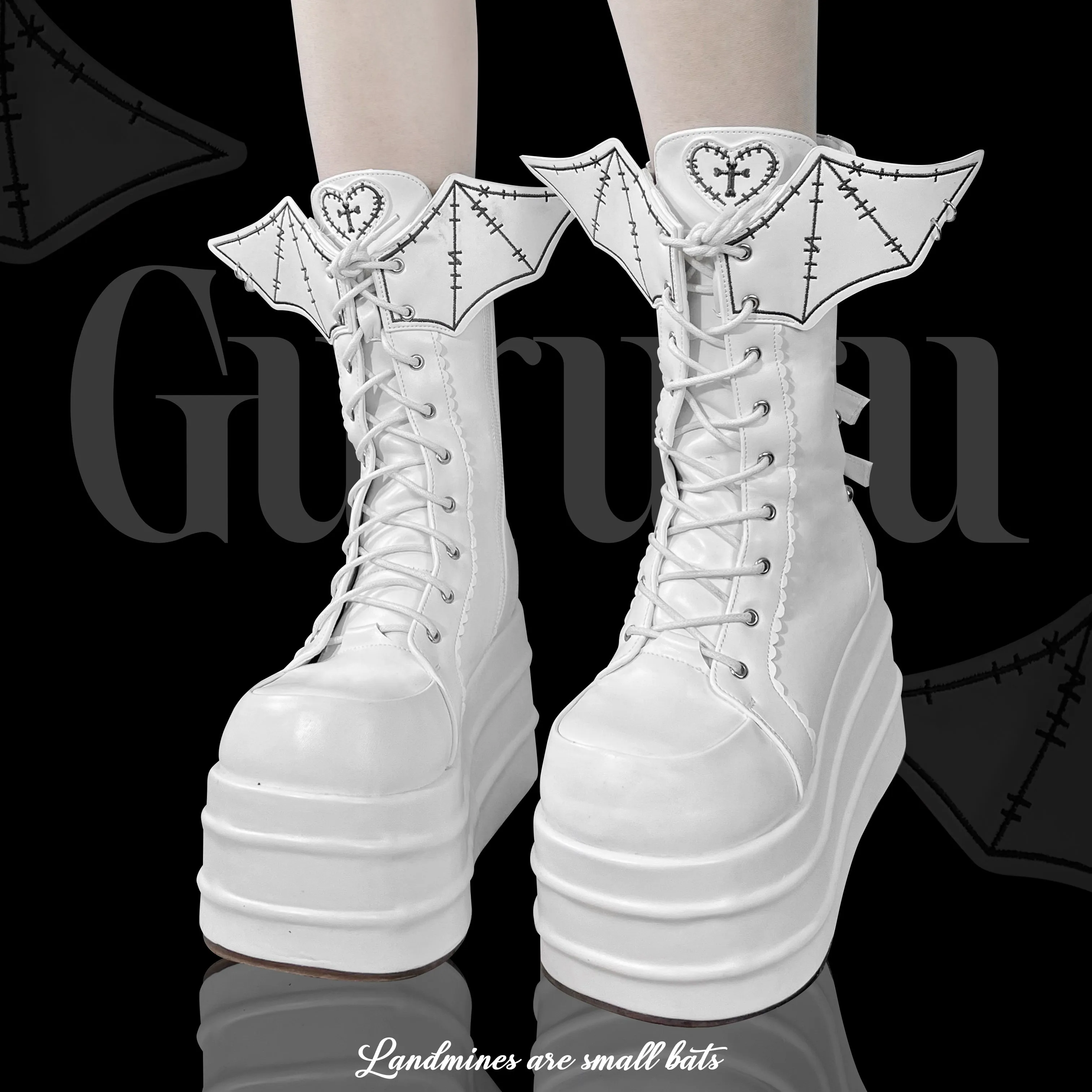 Bat Wings Platform Boots