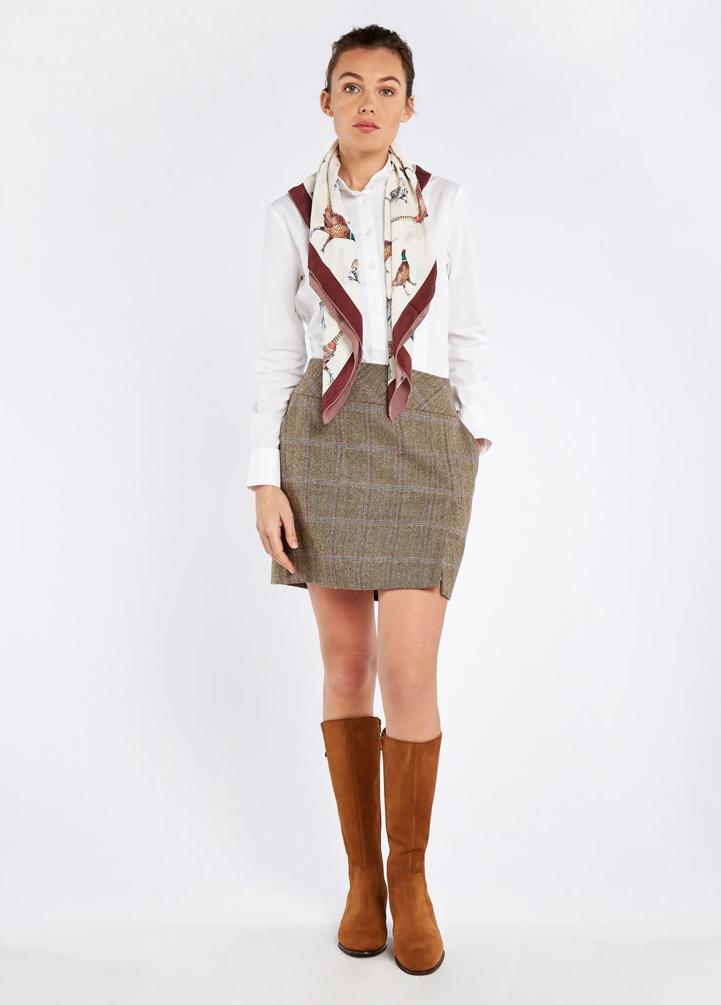 Bellflower Tweed Skirt - Woodrose