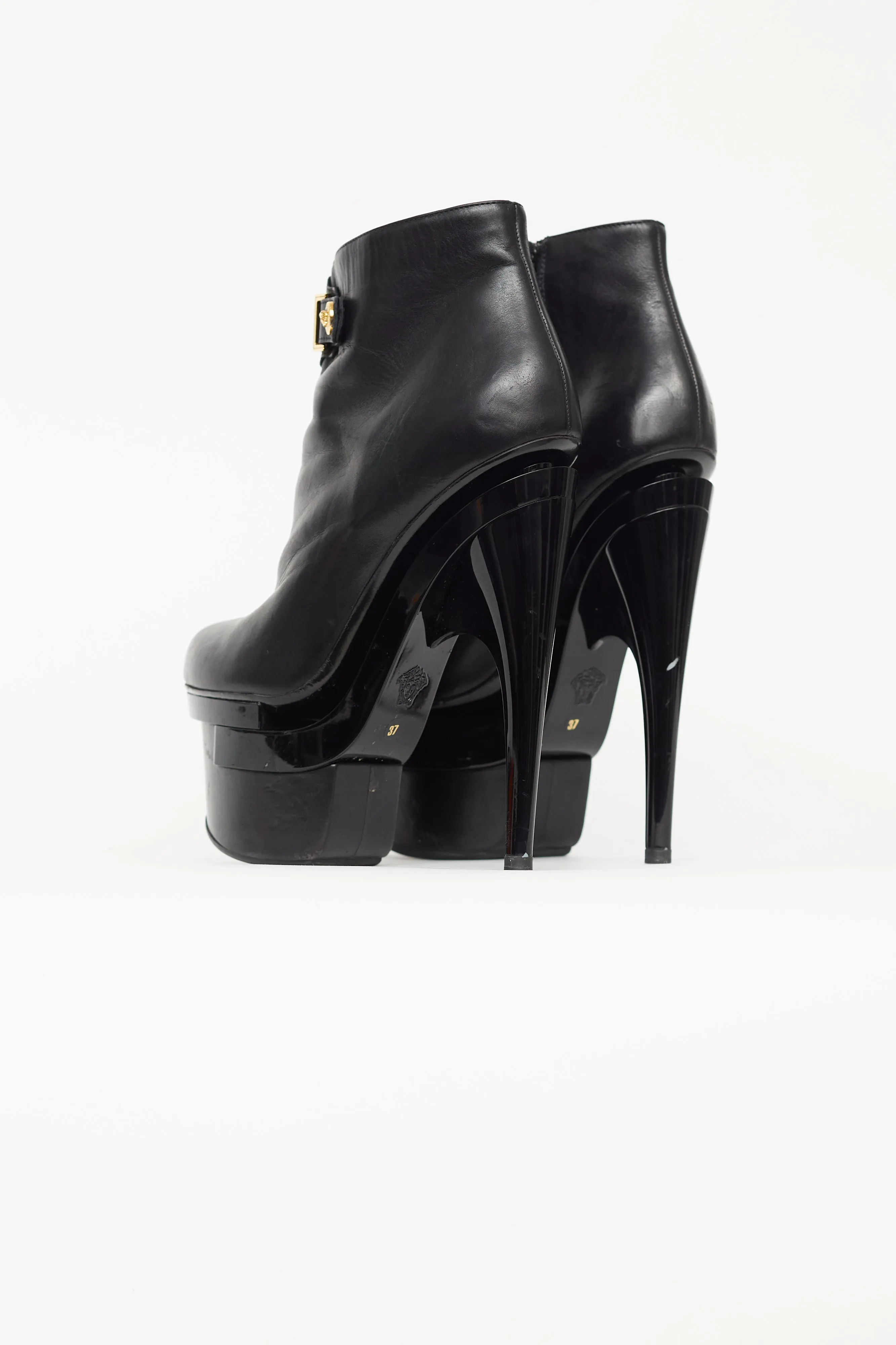 Black & Gold Triple Platform Boot