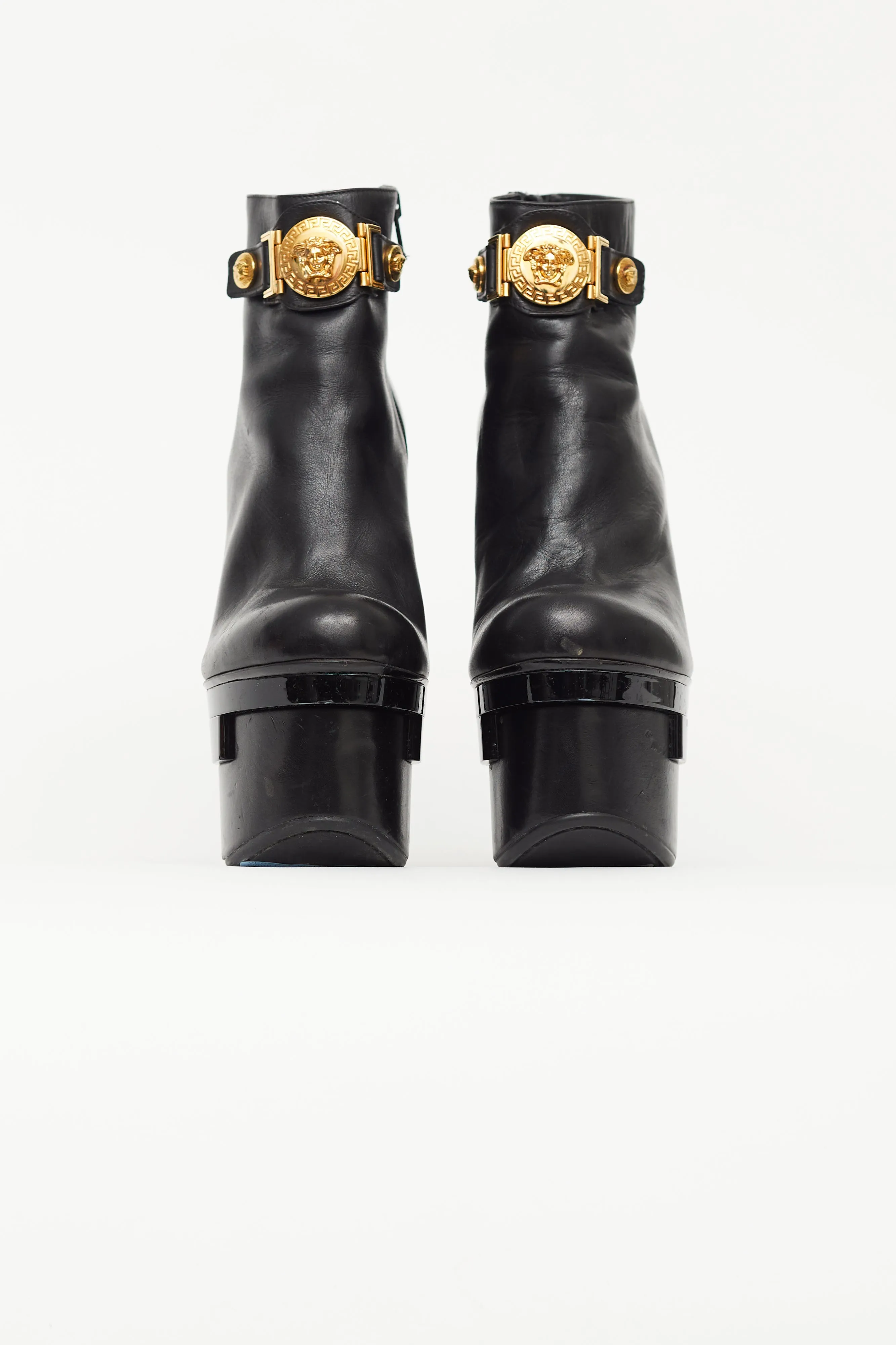 Black & Gold Triple Platform Boot