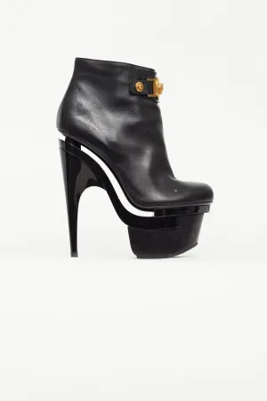 Black & Gold Triple Platform Boot