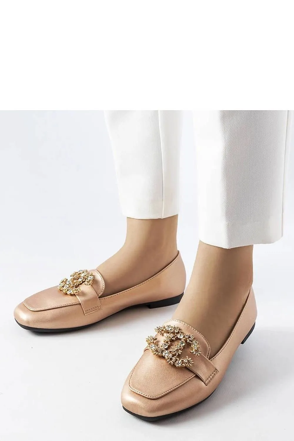 Black eco-leather moccasins
