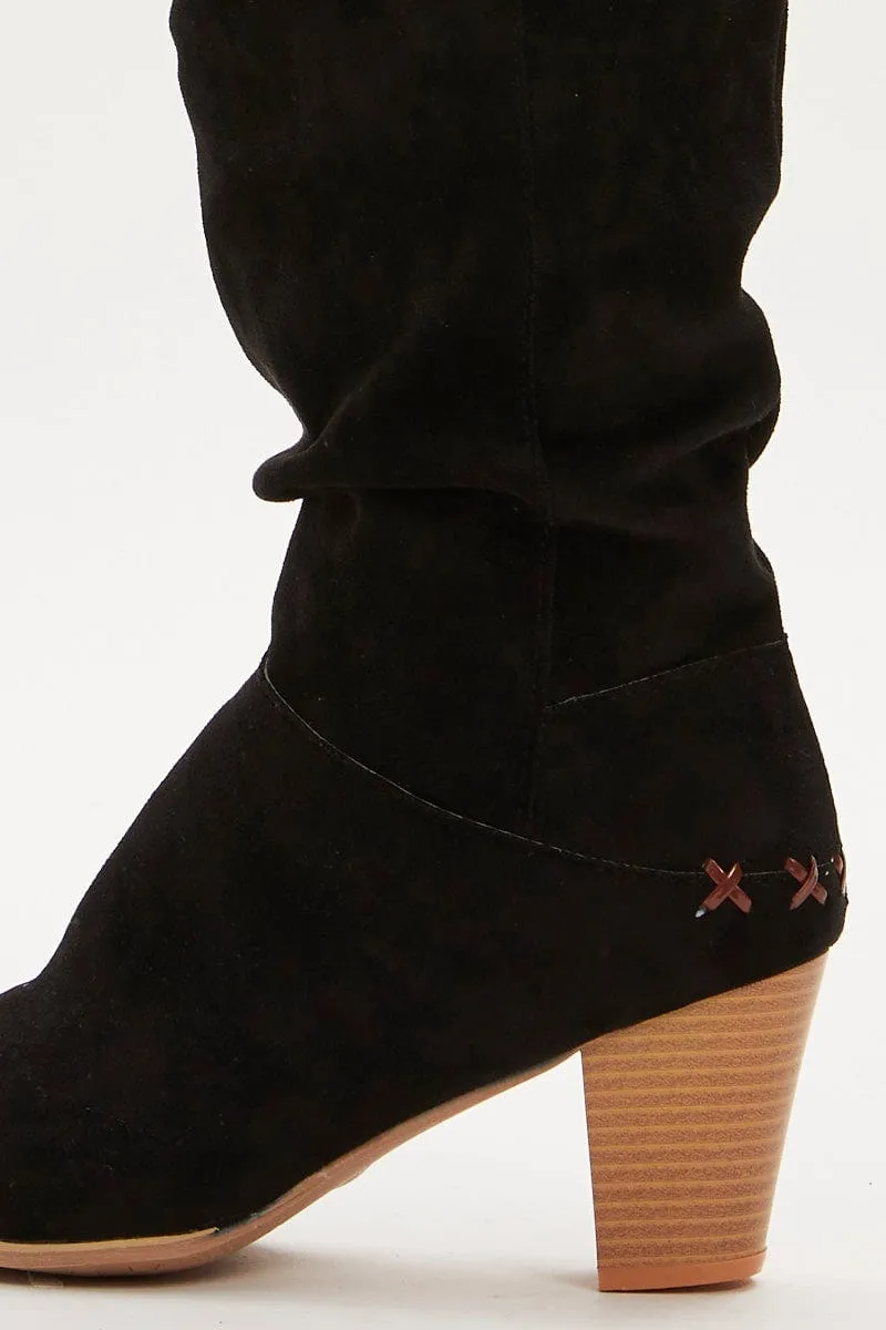 Black Knee High Boots