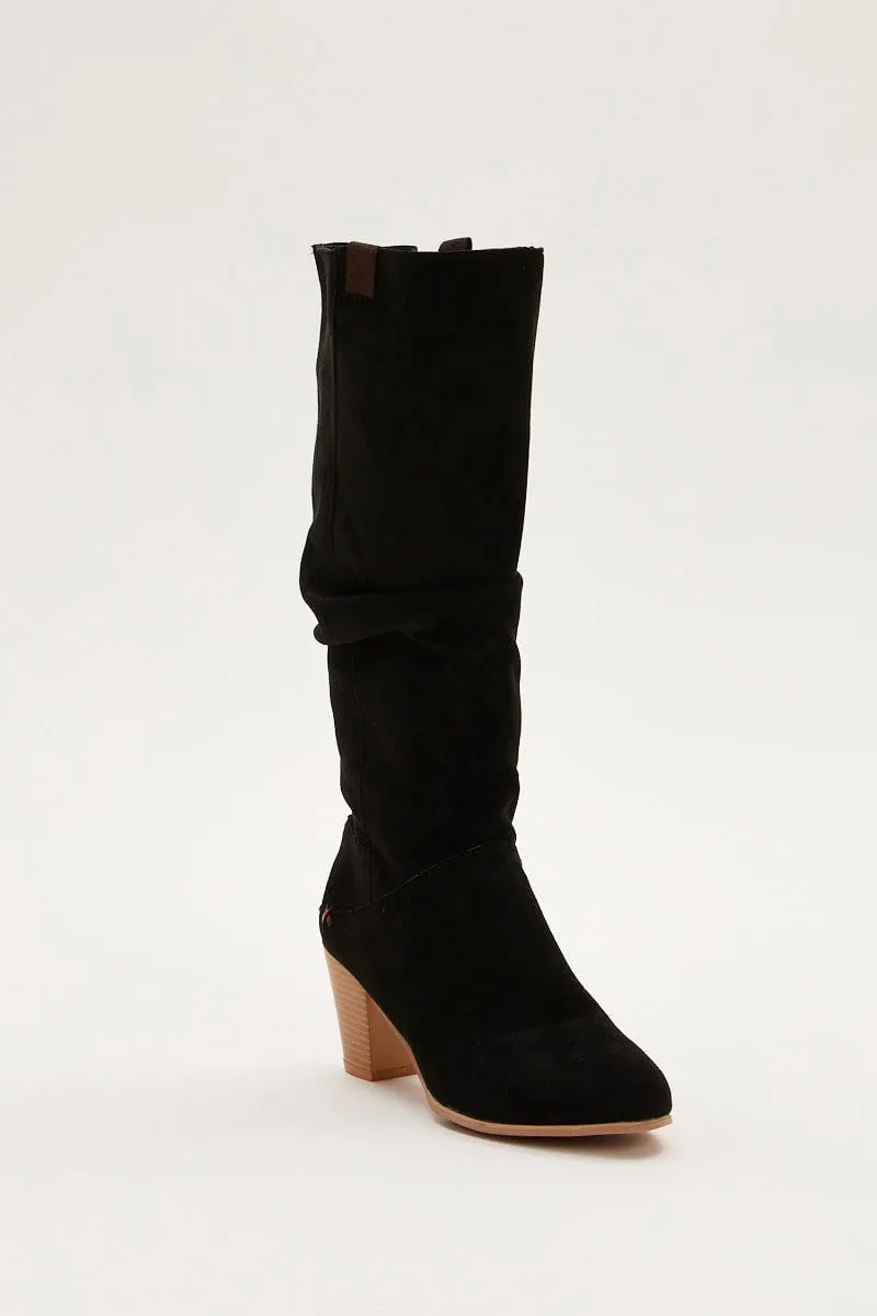 Black Knee High Boots