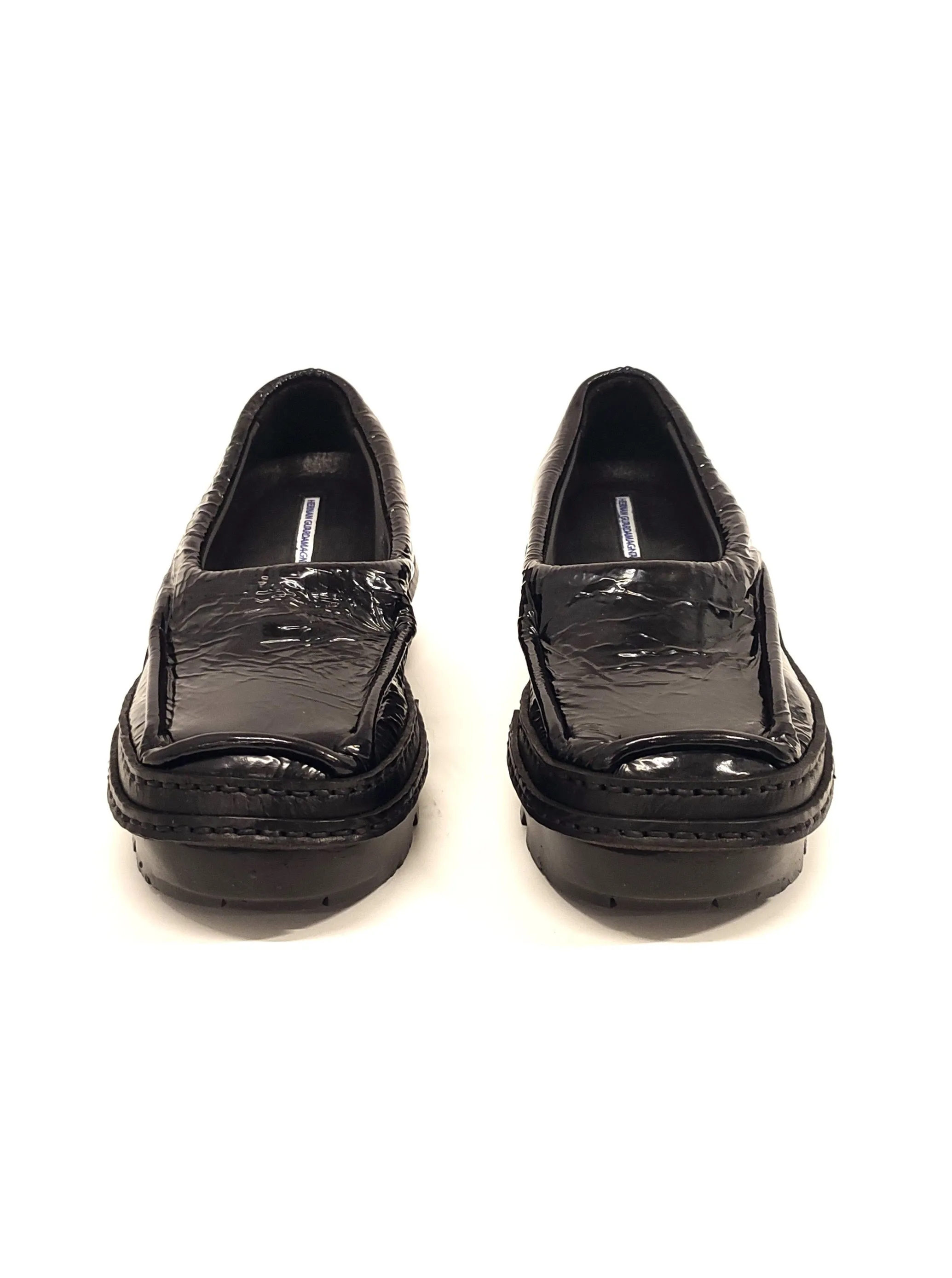 Black Moccasins in Patent Leather