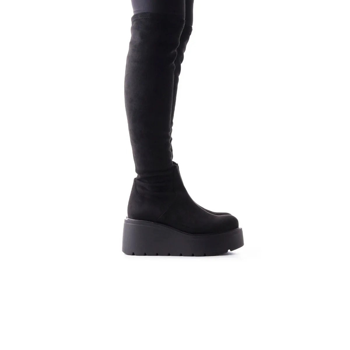 Concord Black Suede Stretch