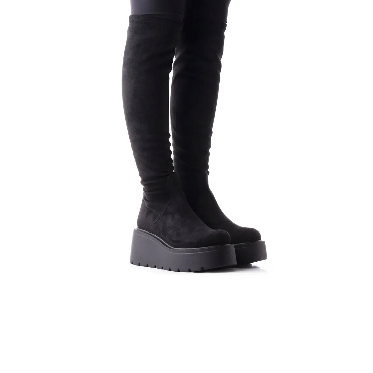 Concord Black Suede Stretch