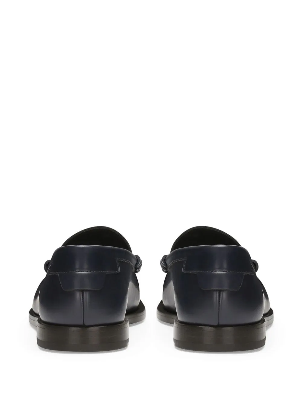 DOLCE & GABBANA Blue Calfskin Leather Loafers for Men