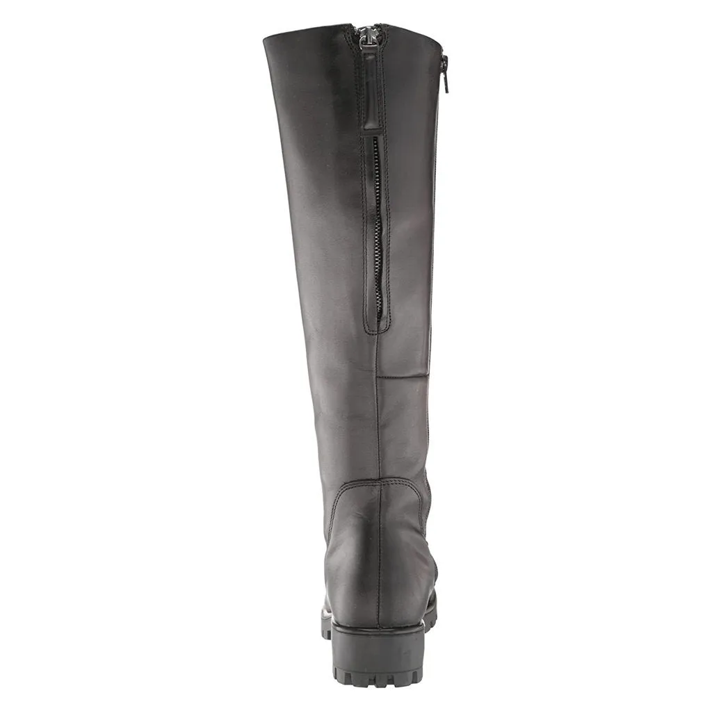 Ecco Modtray Full Grain Leather Women's Zip Up Calf Length Boots