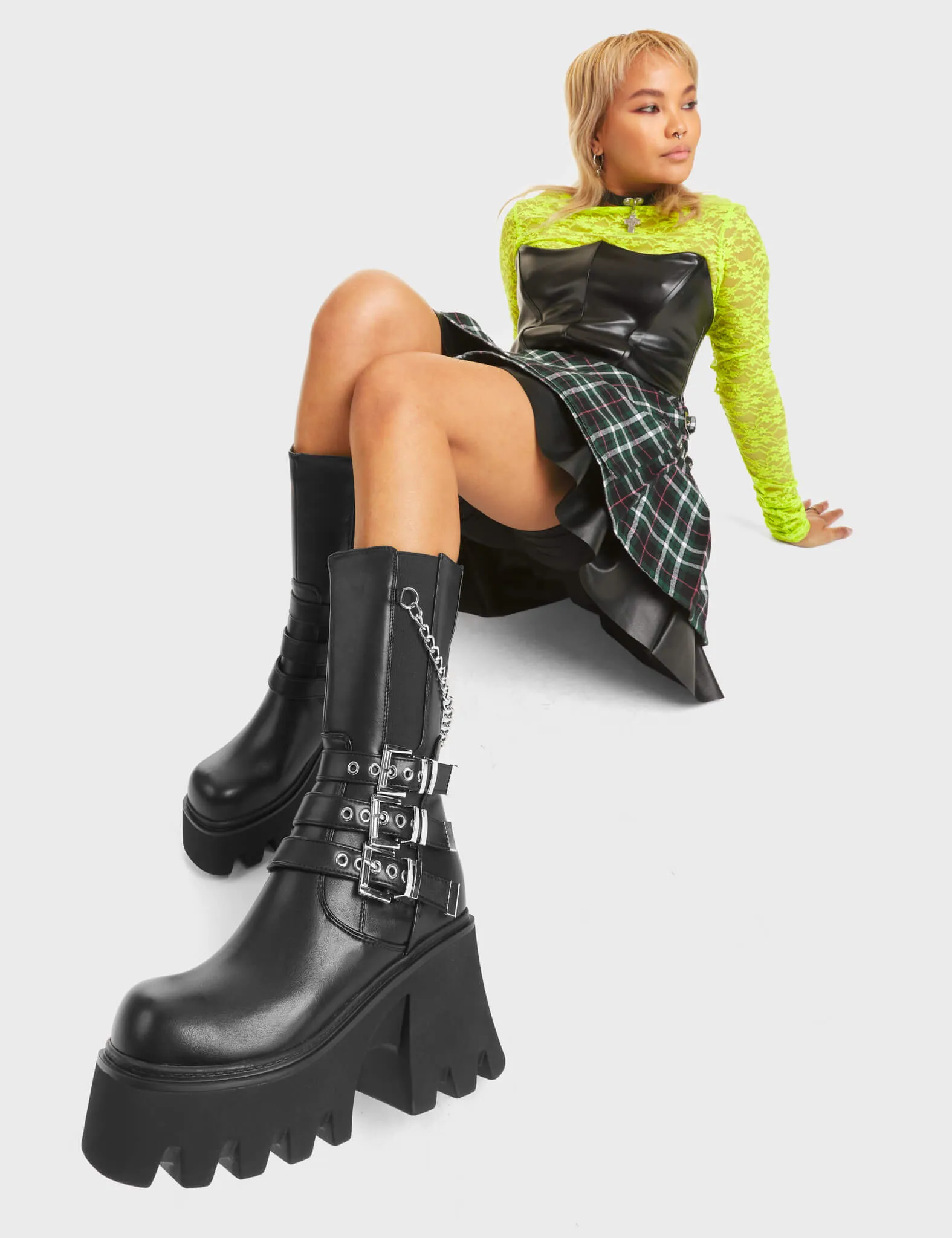 Eternal Chunky Platform Ankle Boots