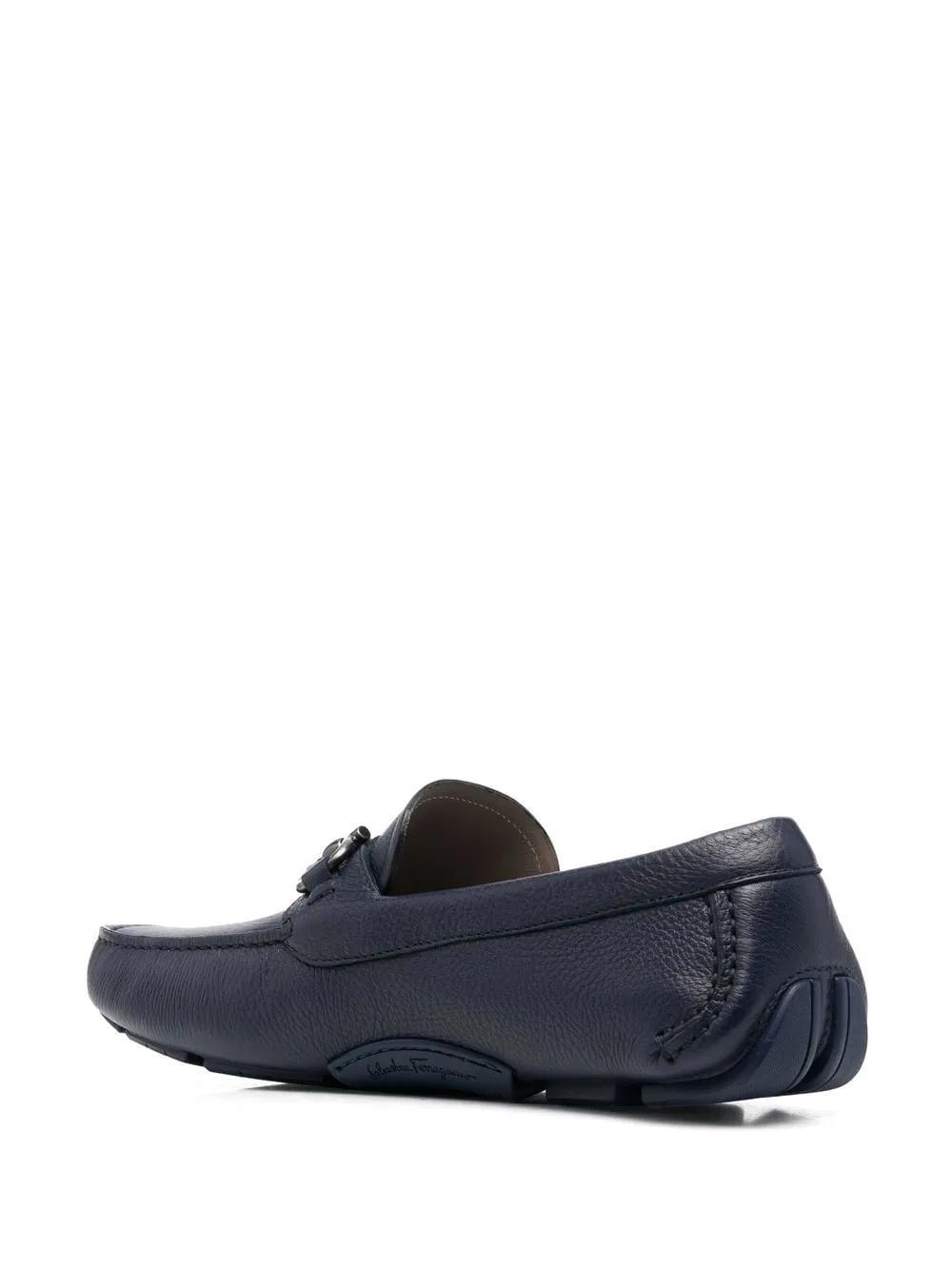 Ferragamo Leather Horsebit Driver Loafers