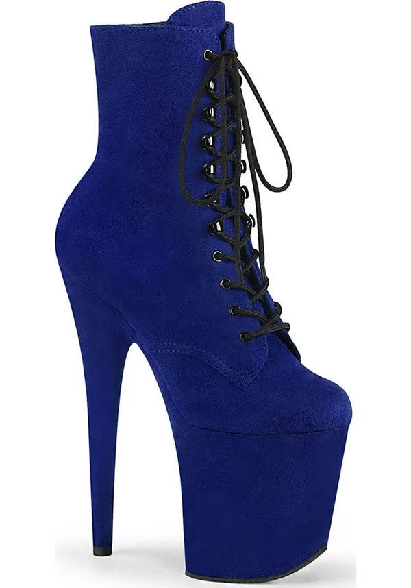 FLAMINGO-1020FS [Royal Blue Suede] | PLATFORM BOOTS [PREORDER]