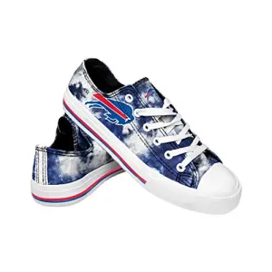 FOCO Buffalo Bills NFL Womens Low Top Tie Dye Canvas Shoes - 9