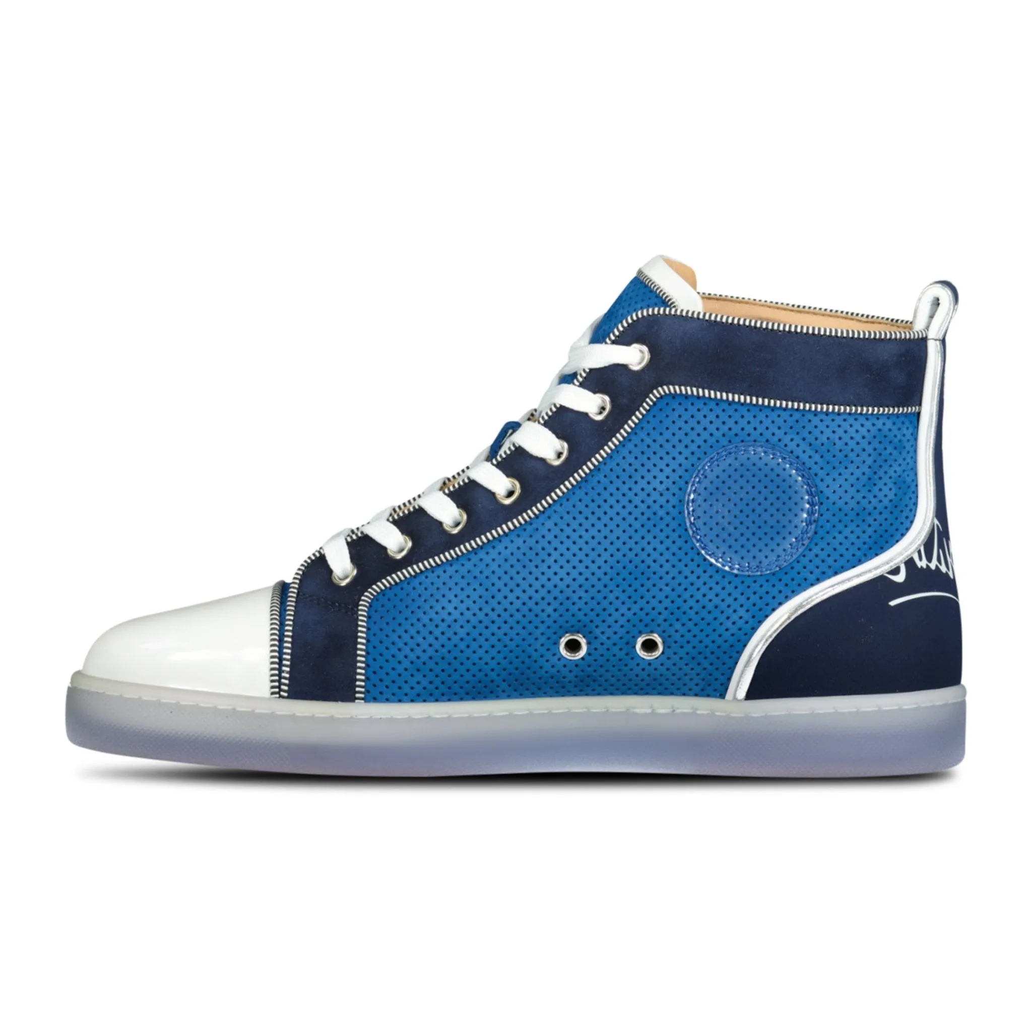 'Fun' High Top Sneakers Navy