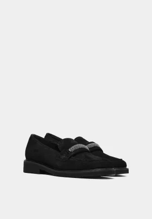 Gabor-Suede  Loafers (LOW) Black Suede