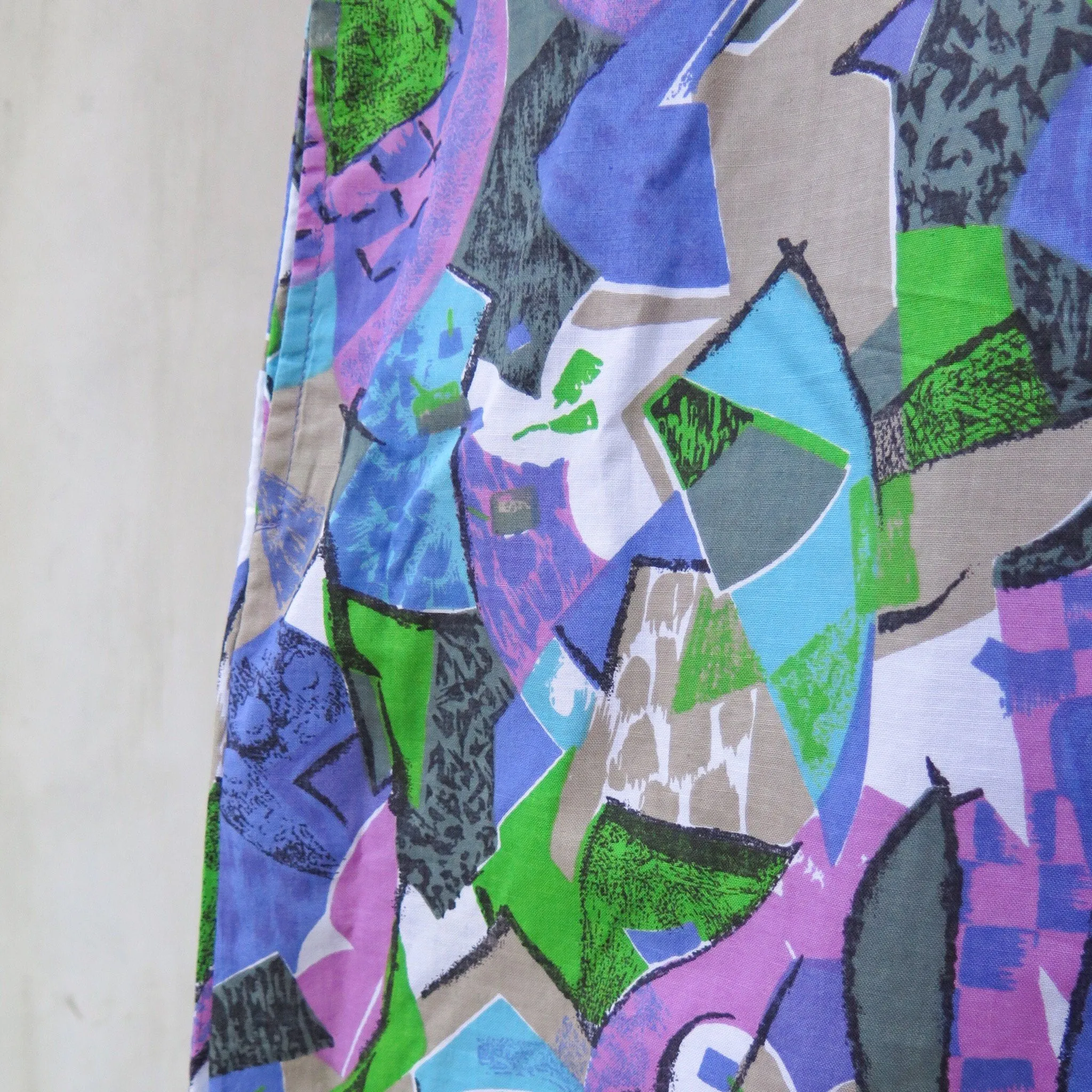Geraldine | Vintage 1980s 1990s Geometric print Abstract pop art Loose fit shift dress