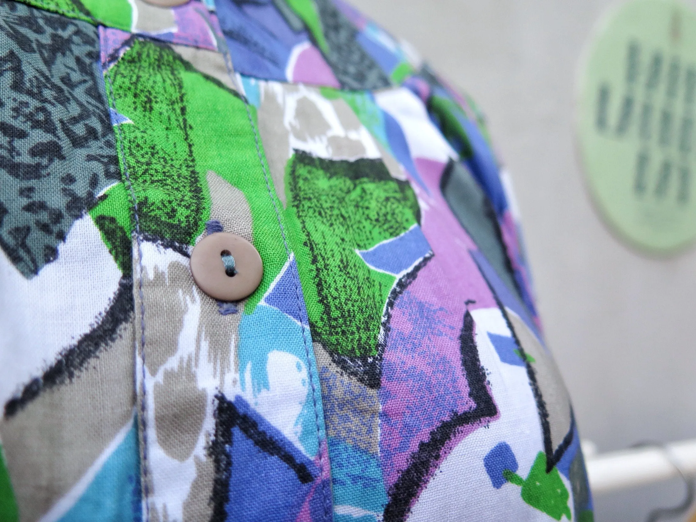 Geraldine | Vintage 1980s 1990s Geometric print Abstract pop art Loose fit shift dress