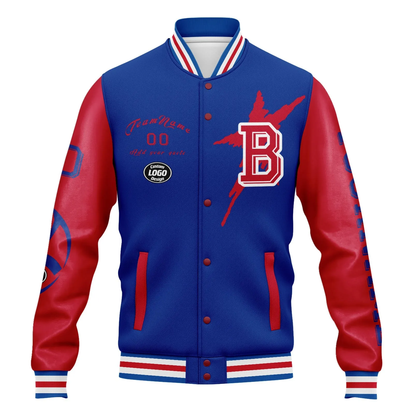 Gift Ideas,Custom Blue Red Buffalo Jacket and Sports Shoes Combo Offer Personalized Combo ZH-D020294-4