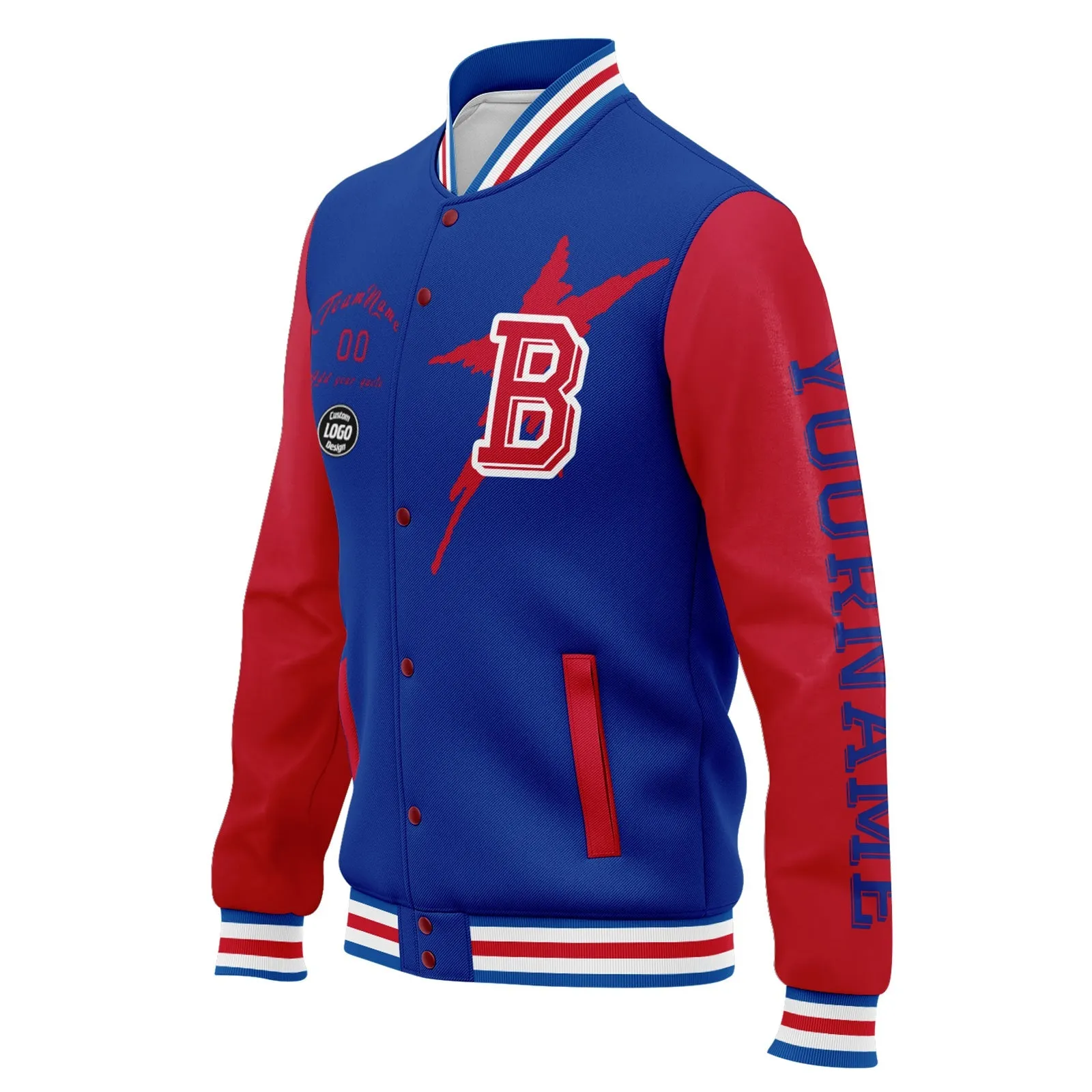Gift Ideas,Custom Blue Red Buffalo Jacket and Sports Shoes Combo Offer Personalized Combo ZH-D020294-4