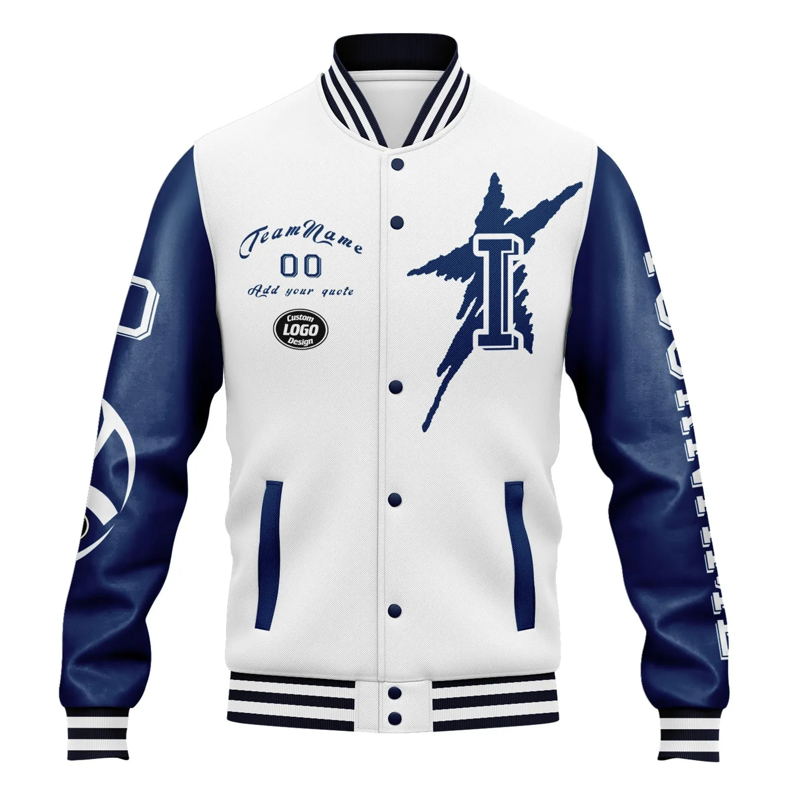 Gift Ideas,Custom White Blue Indianapolis Jacket and Sports Shoes Combo Offer Personalized Combo ZH-D020294-14