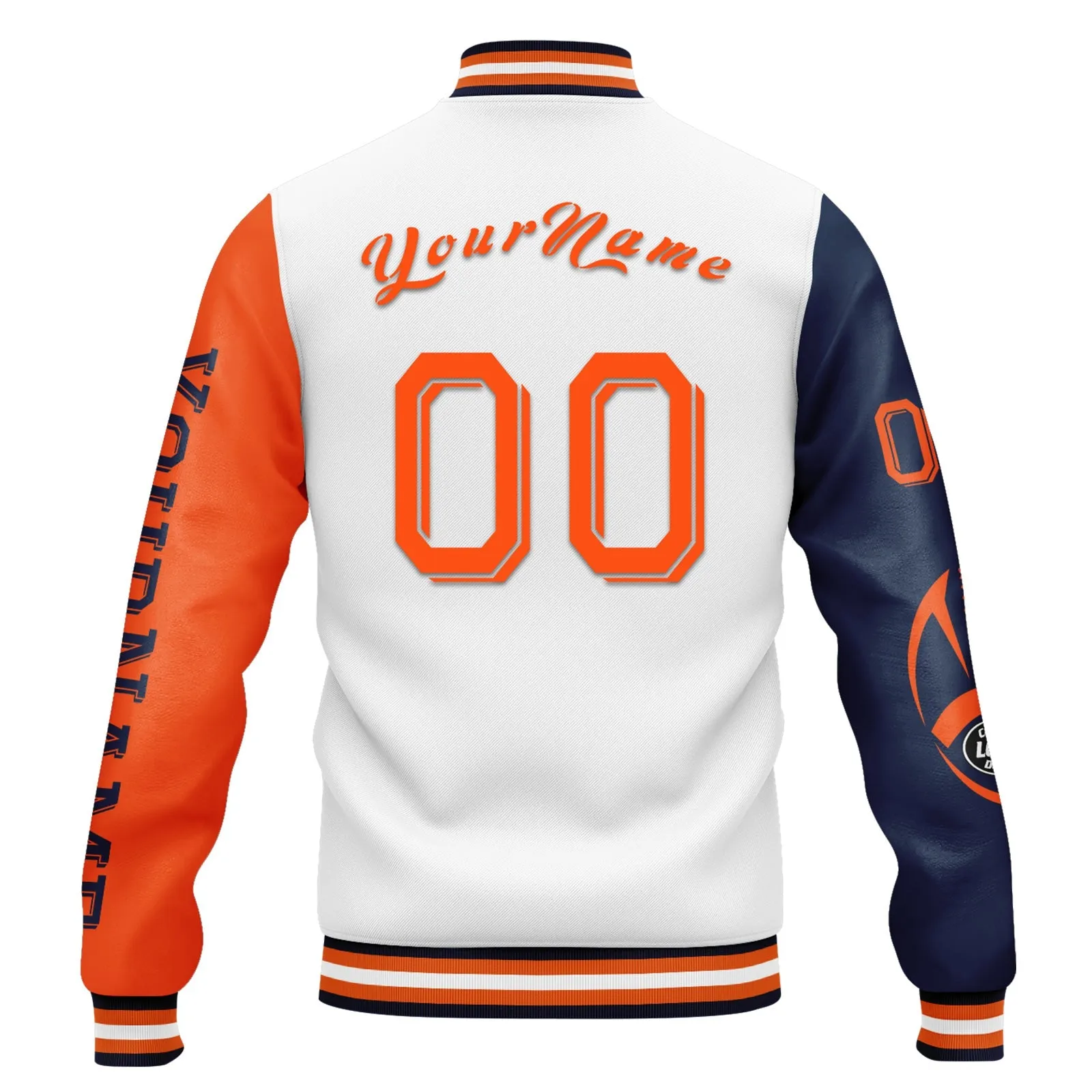 Gift Ideas,Custom White Orange Blue Denver Jacket and Sports Shoes Combo Offer Personalized Combo ZH-D020294-10