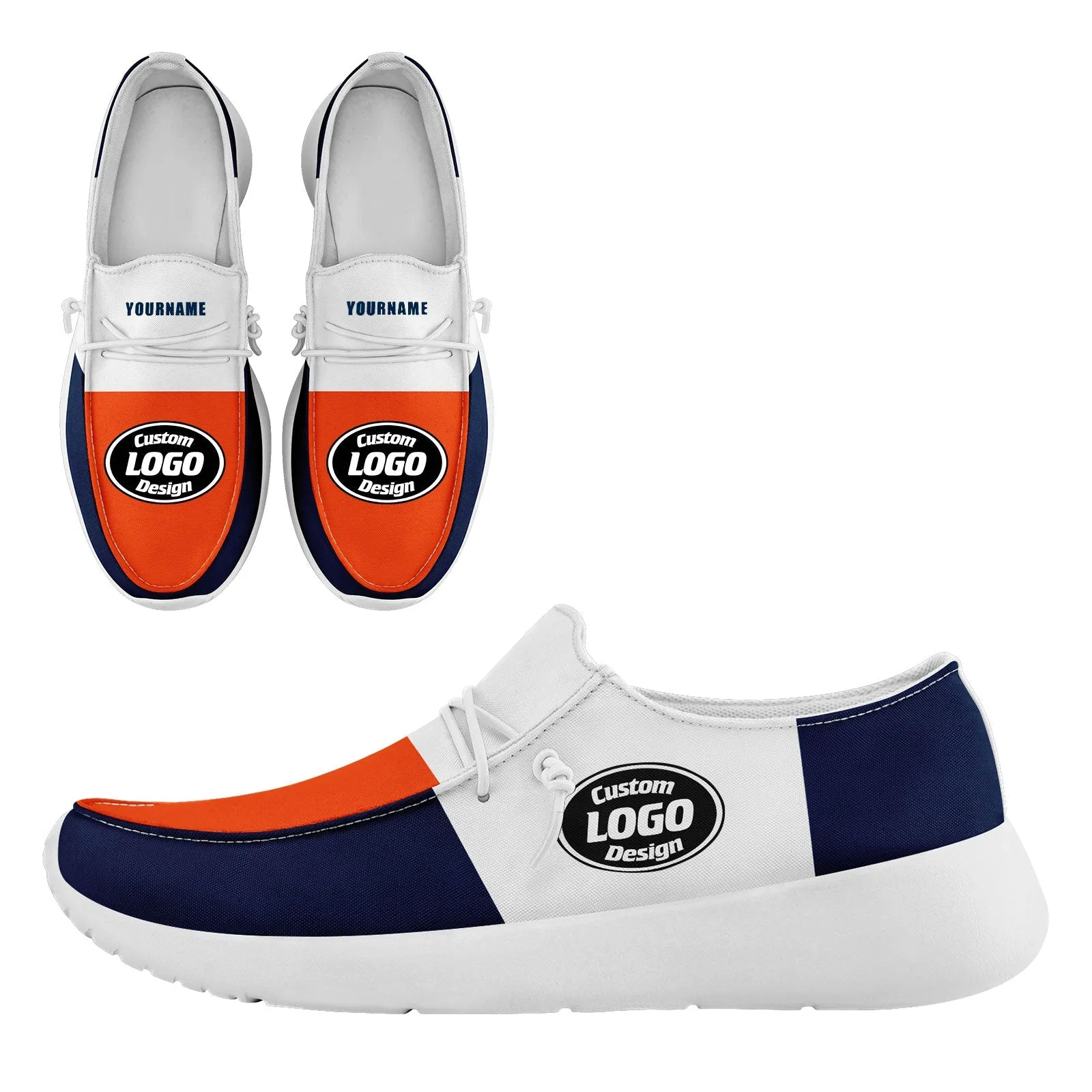 Gift Ideas,Custom White Orange Blue Denver Jacket and Sports Shoes Combo Offer Personalized Combo ZH-D020294-10