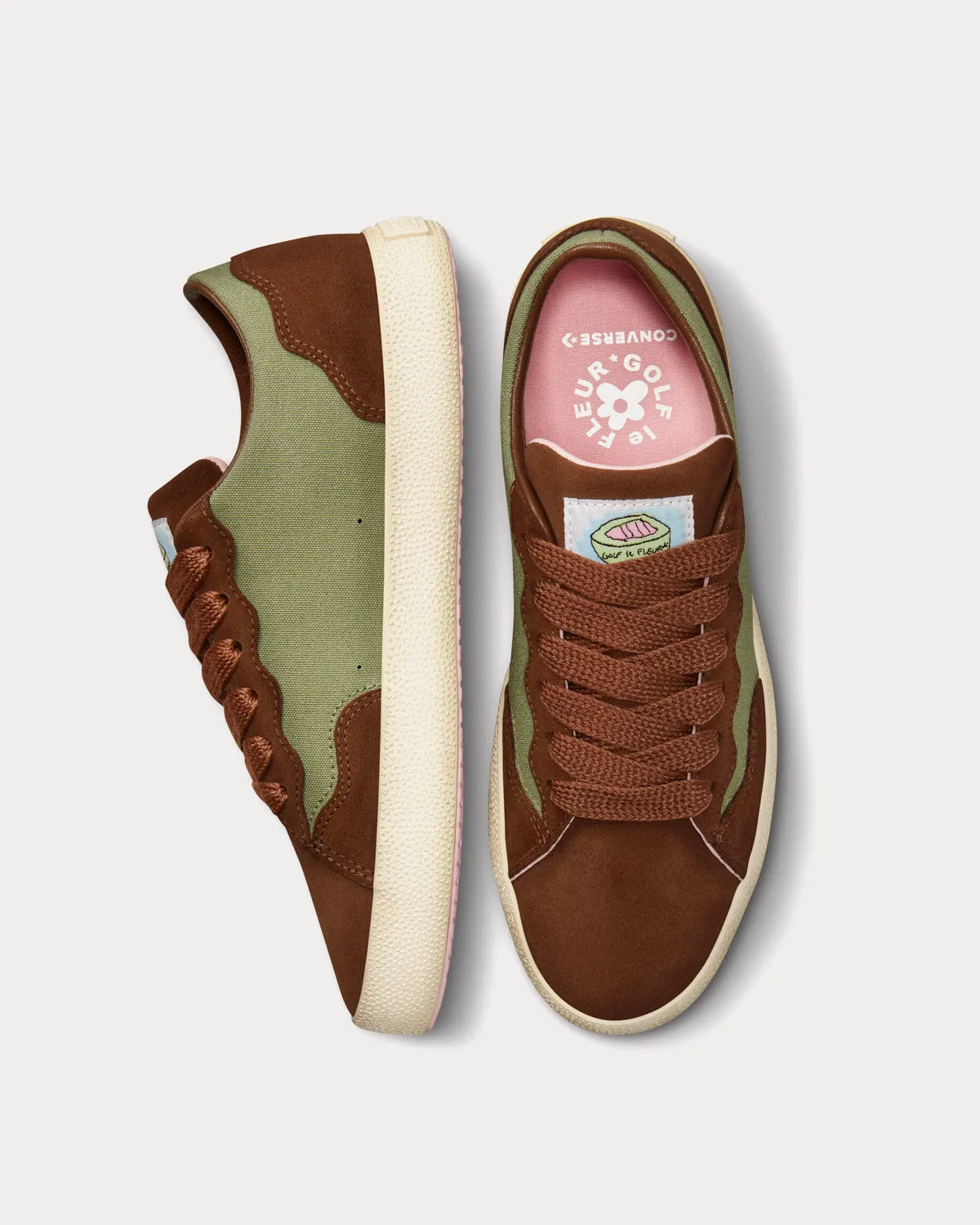 GLF 2.0 Oil Green / Bison / Winter White Low Top Sneakers