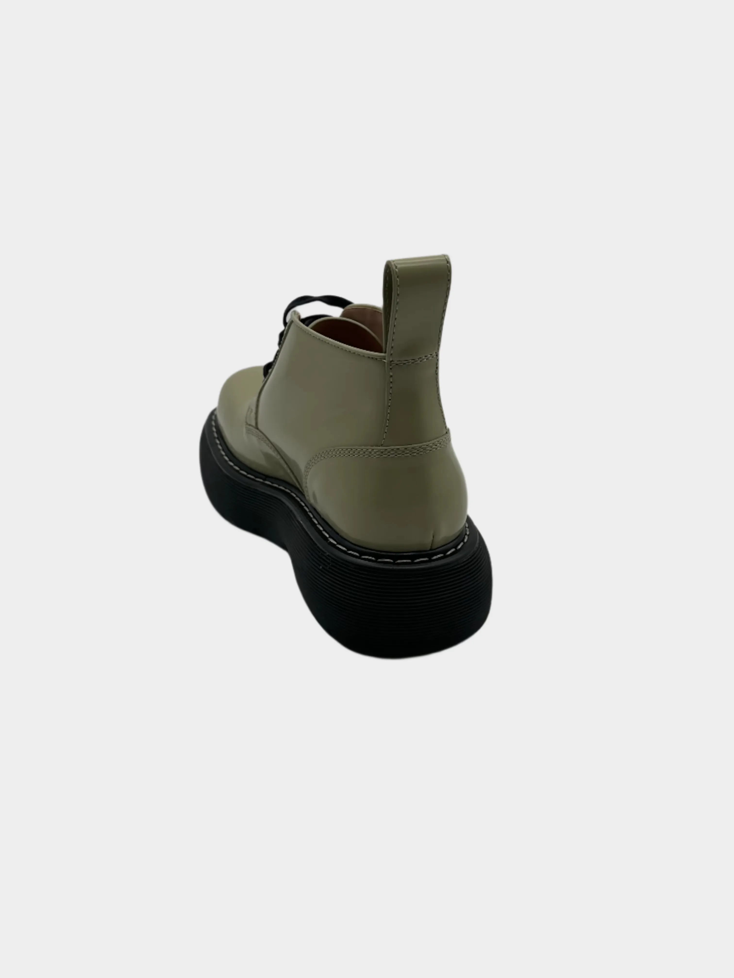 Green Platform Boots