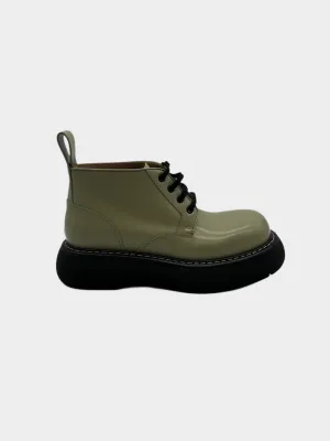 Green Platform Boots